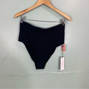 Bondi Born Sculpteur Fabric Faith Bikini Bottom Black XL